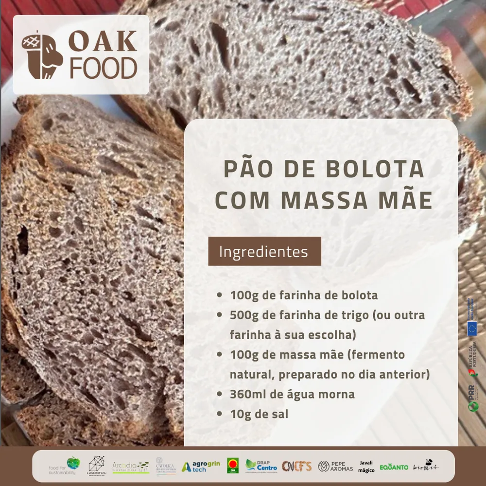 Pão de bolota com massa mãe