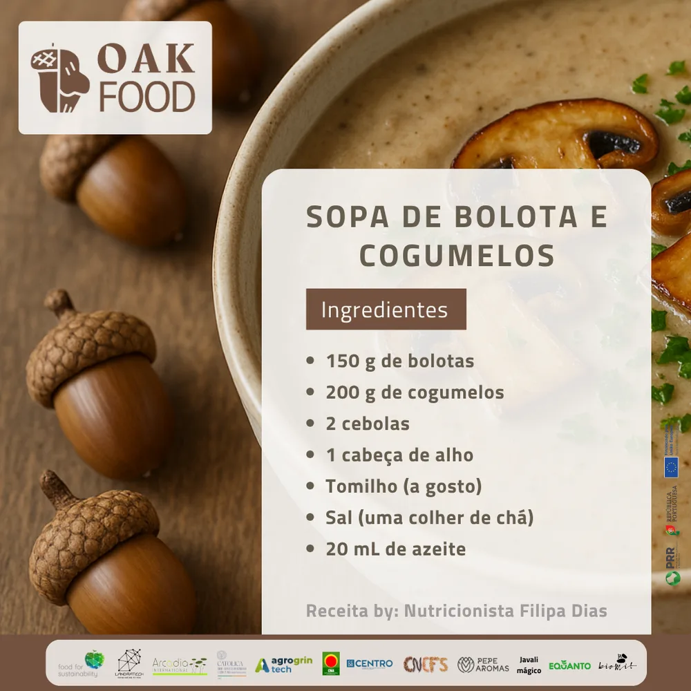 Sopa de Bolota e Cogumelos